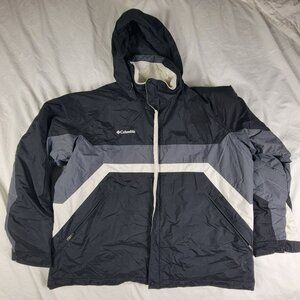 Columbia Mens 2XL Black White Winter Jacket Waterproof Warm Snow Outdoors
